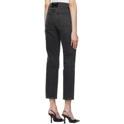 Shop Alexander Wang Black Cult Cropped Straight Jeans In 015 Grey Ag