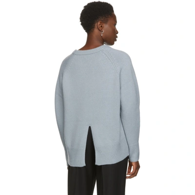 Shop Arch4 Blue Cashmere Bredin Crewneck Sweater In Cloud