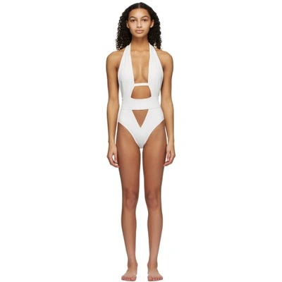 Shop Agent Provocateur White Anja One-piece Swimsuit