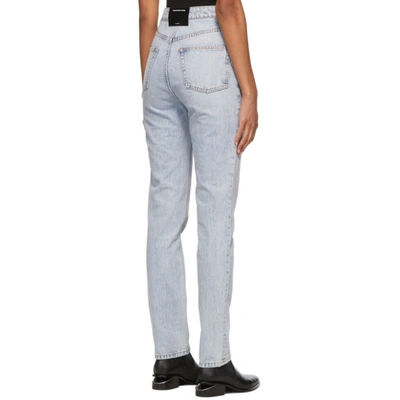 Shop Alexander Wang Blue High-waist Slim Jeans In 270 Pebble