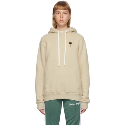 Shop Palm Angels Beige Pxp Hoodie In Brown Rice