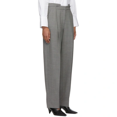 Shop Partow Grey Wool Charlie Trousers In Steel Gray