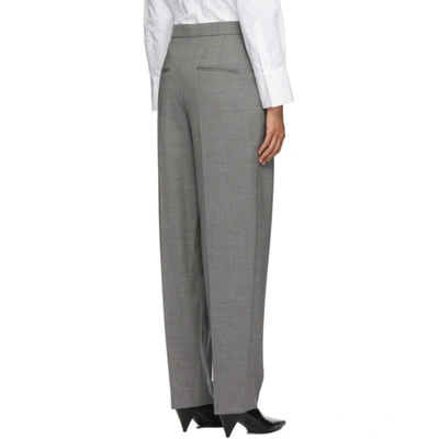 Shop Partow Grey Wool Charlie Trousers In Steel Gray