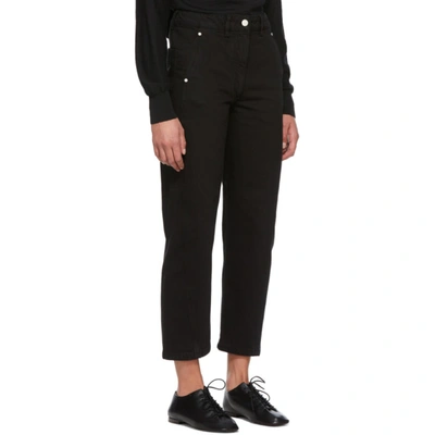 Shop Lemaire Black Twisted Jeans In 999 Black