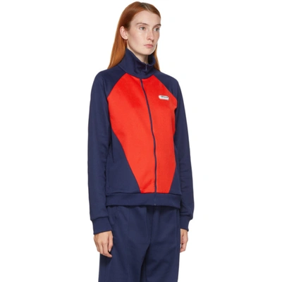 Shop Adidas Lotta Volkova Red & Navy Podium Track Jacket