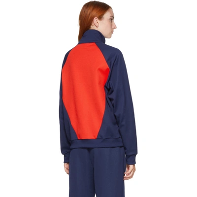 Shop Adidas Lotta Volkova Red & Navy Podium Track Jacket
