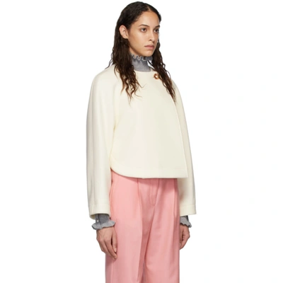 Shop Chloé Off-white Wool Cropped Jacket In 113 Whisper