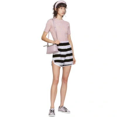 Shop Fendi Multicolor Terrycloth Shorts In F0gme Black