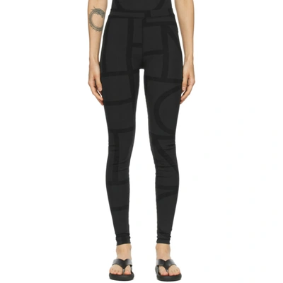 Totême Black Leon Leggings In 255 Blkmono