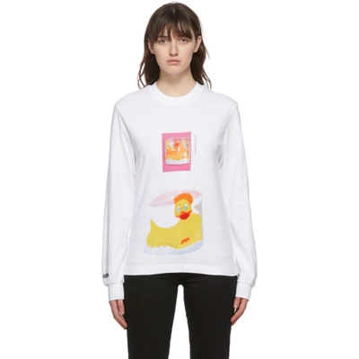 Shop 032c White Die Tödliche Doris Edition Ducky Long Sleeve T-shirt