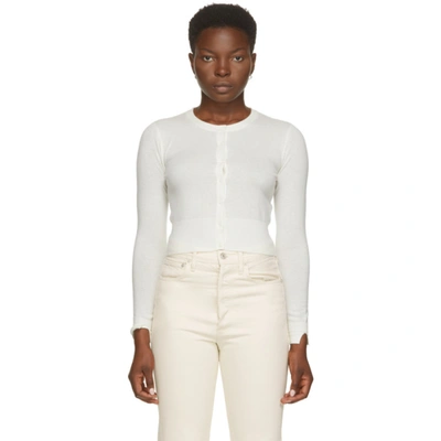 Shop Arch4 White Cashmere Blithfield Cardigan In Ivory