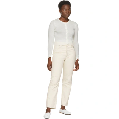 Shop Arch4 White Cashmere Blithfield Cardigan In Ivory