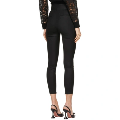 Shop Dolce & Gabbana Black Wool Twill High Waist Trousers In N0000 Black