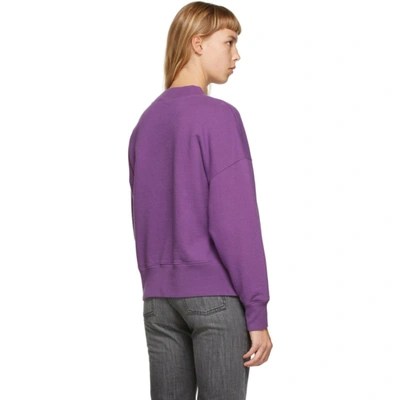 Shop Palm Angels Purple Bear Sweatshirt In Purple/brwn