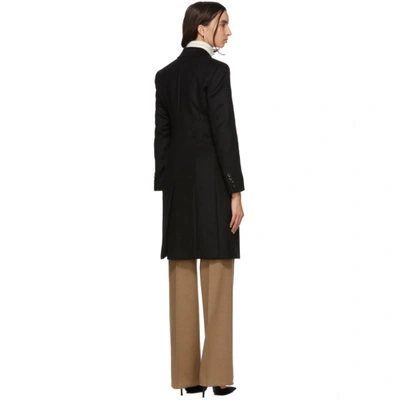 Shop Max Mara Black Wool Patrik Long Coat In 002 Black