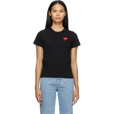 COMME DES GARCONS PLAY, Red Heart T Shirt, Women, Black