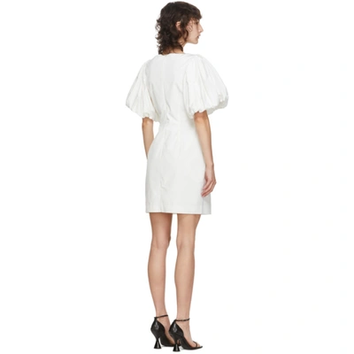 Shop Edit White Balloon Sleeve Mini Dress