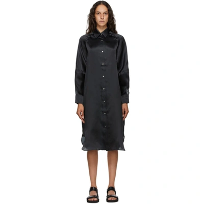 Shop Arch The Ssense Exclusive Black Silk Shirt Dress