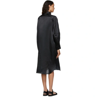 Shop Arch The Ssense Exclusive Black Silk Shirt Dress