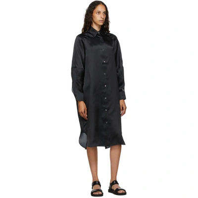 Shop Arch The Ssense Exclusive Black Silk Shirt Dress