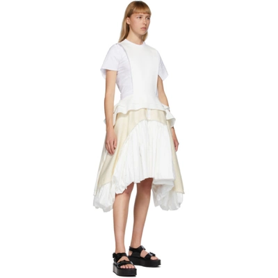 Shop Comme Des Garçons Comme Des Garcons White And Off-white Cloth Apron Dress In 1 White Off