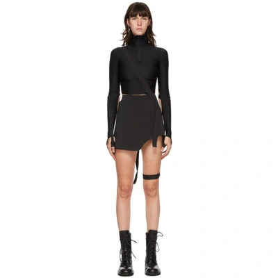 Shop Hyein Seo Black Garter Miniskirt