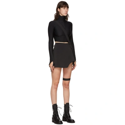Shop Hyein Seo Black Garter Miniskirt