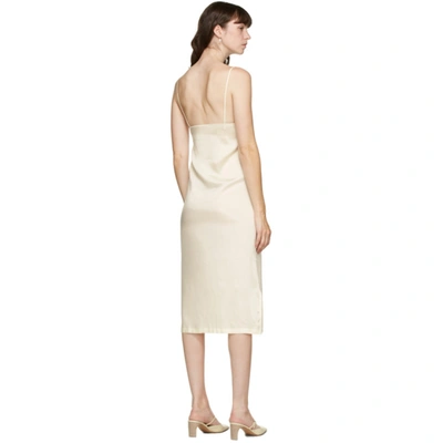Shop Jil Sander Off-white Slip Long Dress In 108 Greg