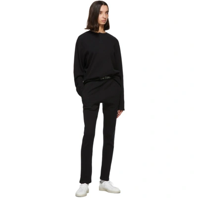 Shop Essentials Black Thermal Lounge Pants In Stretchlimo