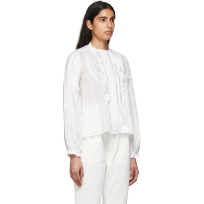 Shop Isabel Marant White Samaly Blouse In 20wh White