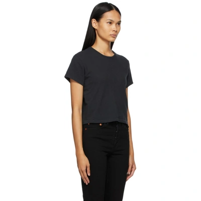 Shop Re/done Black Hanes Edition 1950s Boxy T-shirt In Washed Blk