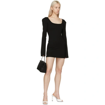 Shop Attico Black Liz Mini Dress