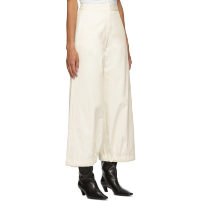 Shop Edit Off-white Drawcord Trousers In 000 Ivory