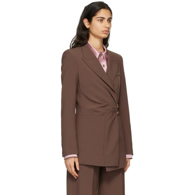 Shop Nanushka Brown Leda Blazer In Nutmeg