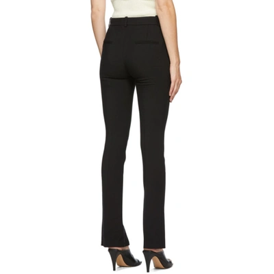 Shop Victoria Beckham Black Front Slit Skinny Trousers