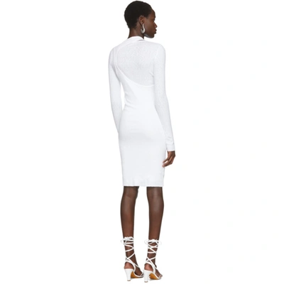 Shop Helmut Lang White Double Layer Dress