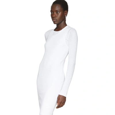 Shop Helmut Lang White Double Layer Dress