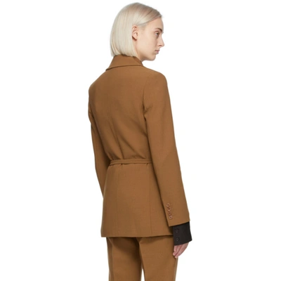 Shop Max Mara Tan Wool Crepe Jacket In 029 Camel