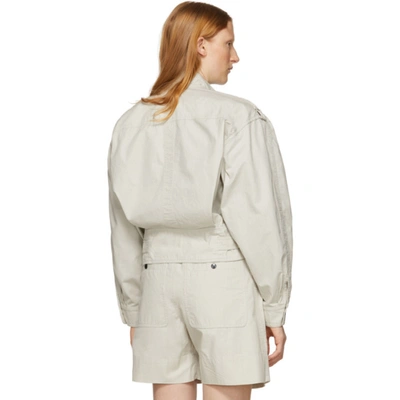 Shop Isabel Marant Étoile Beige Zonca Jacket In 90 Beige