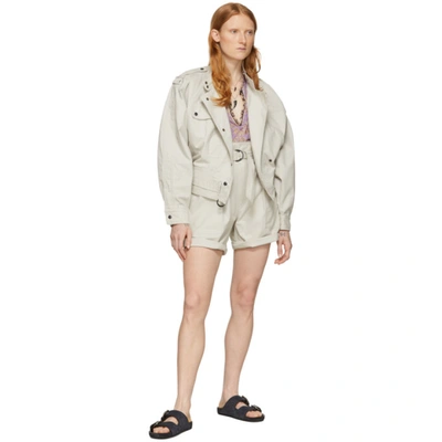 Shop Isabel Marant Étoile Beige Zonca Jacket In 90 Beige