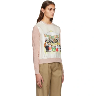 Shop Lanvin Pink Barbar Edition Print Sweater In 51 Pale Pin