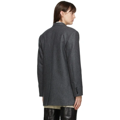 Shop Isabel Marant Grey Oladimia Blazer In 02an Anthra