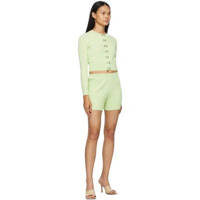 Shop Dion Lee Green Hook Cardigan In Mint