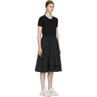 Shop Moncler Black Drawstring A-line Dress In 999 Black