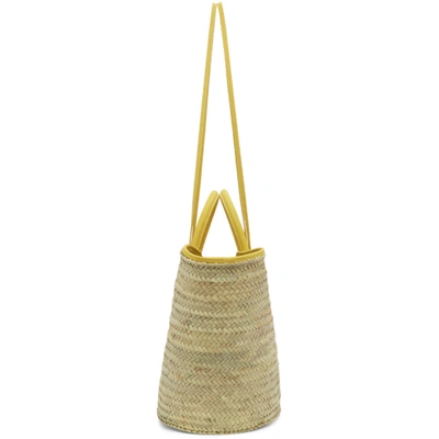 Shop Jacquemus Beige & Yellow 'le Grand Panier Soleil' Tote