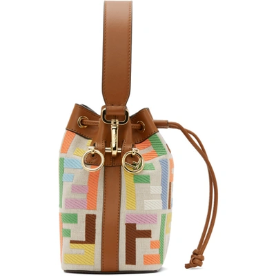 Shop Fendi Multicolor Canvas Forever  Mini Mon Tresor Bag In F198c Multi