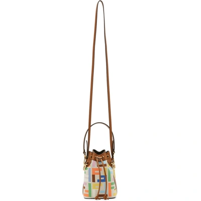 Shop Fendi Multicolor Canvas Forever  Mini Mon Tresor Bag In F198c Multi