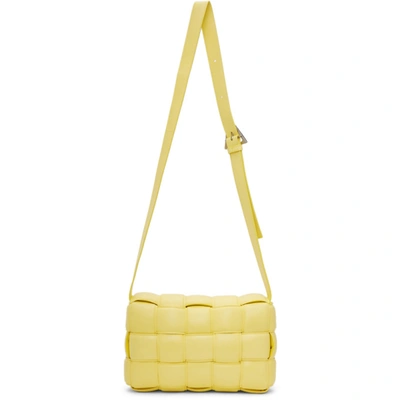 Shop Bottega Veneta Yellow Padded Cassette Bag In 7416 Sherbe