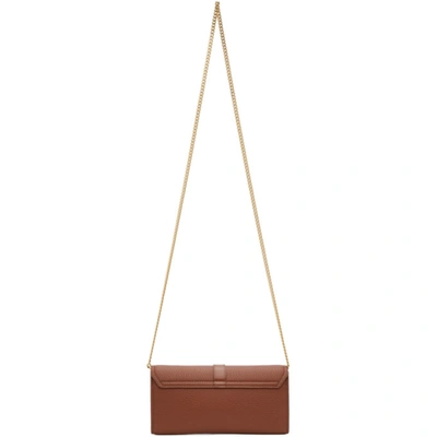 Shop Chloé Brown Aby Chain Wallet Bag In 27s Sepiabr