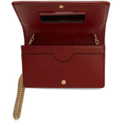 Shop Gucci Red Interlocking G Wallet Bag In 6638 Cherry